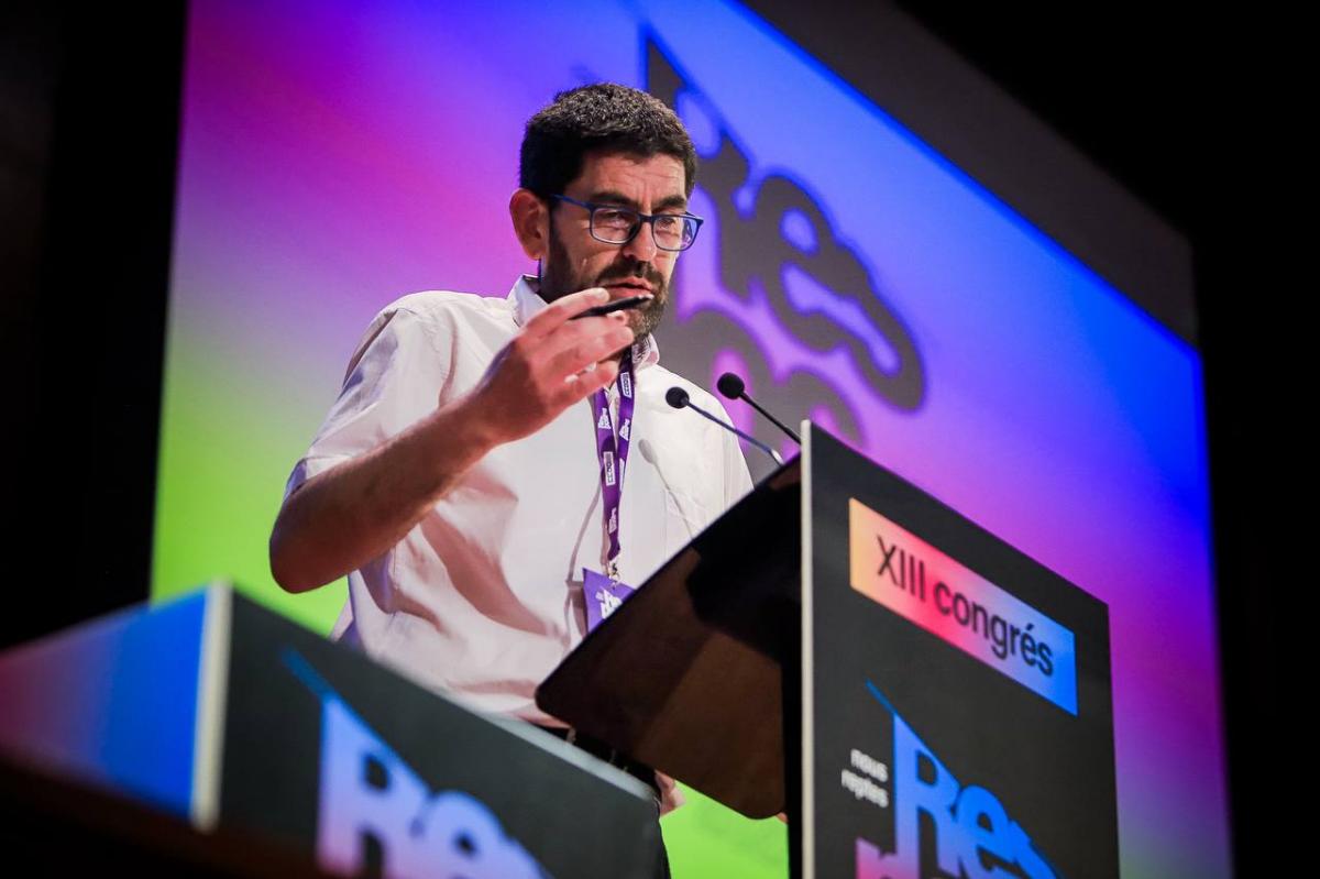 Daniel Patiño, portavoz de la Comisión de Resoluciones del XIII Congreso de CCOO PV.